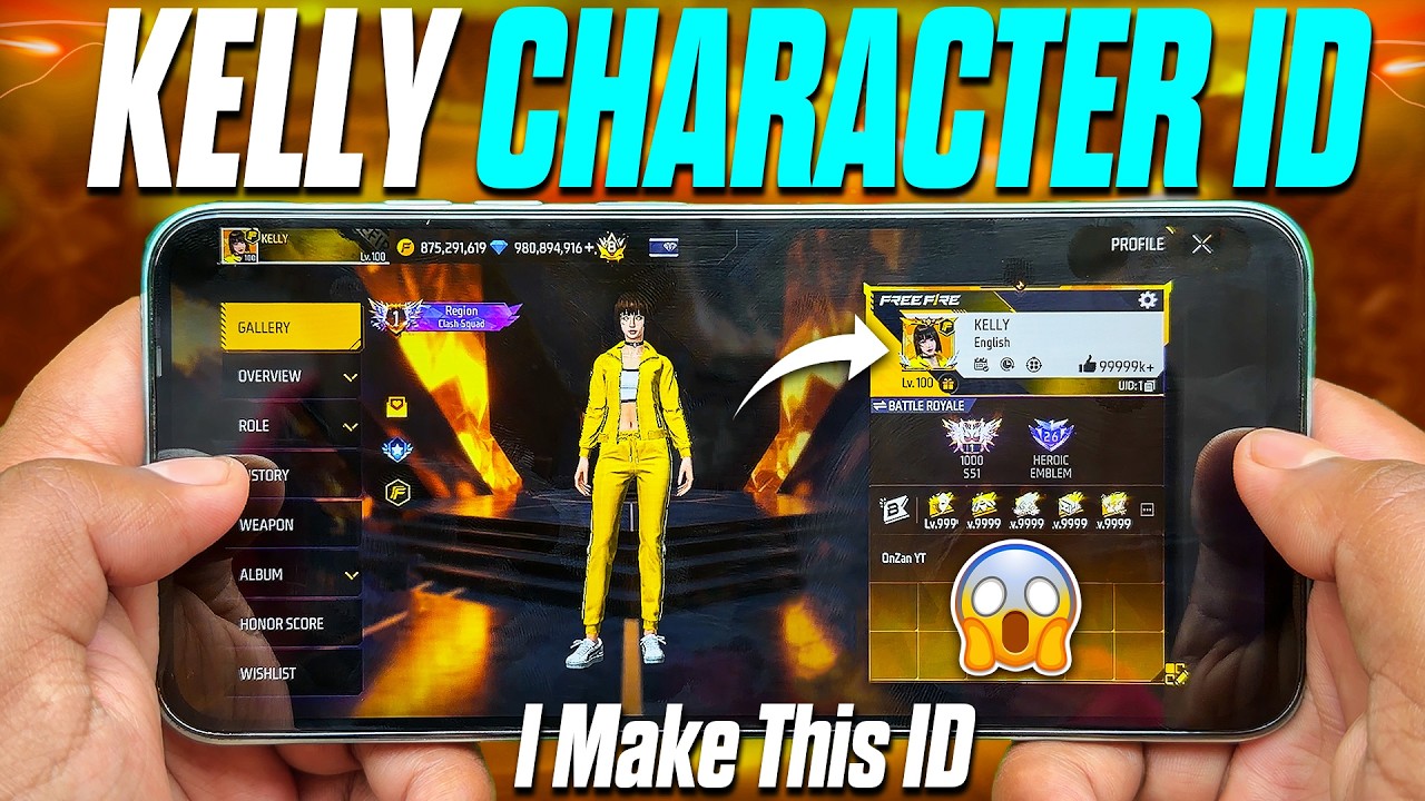 I Made Kelly Character ID In Free Fire 😱