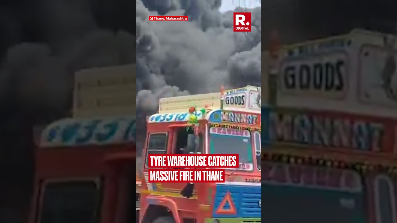Massive Fire at Tyre Warehouse in Thane's Shilphata Area