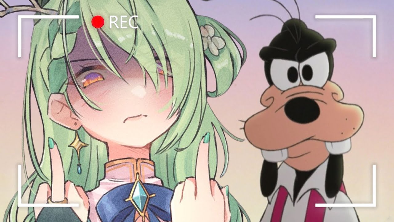 Fauna is scared of Goofy