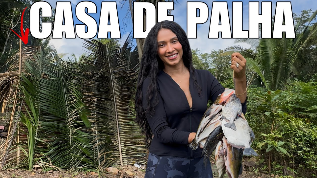 Жизнь в СОЛОМЕННОМ ДОМЕ и ВЫЖИВАНИЕ ЗА СЧЕТ РЫБАЛКИ В АМАЗОНКЕ