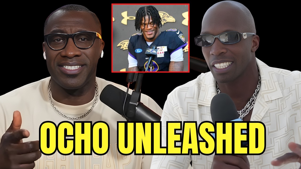 OCHOCINCO YELLS AT SHANNON SHARPE LIVE ON NIGHTCAP OVER LAMAR JACKSON RAVENS DRAMA