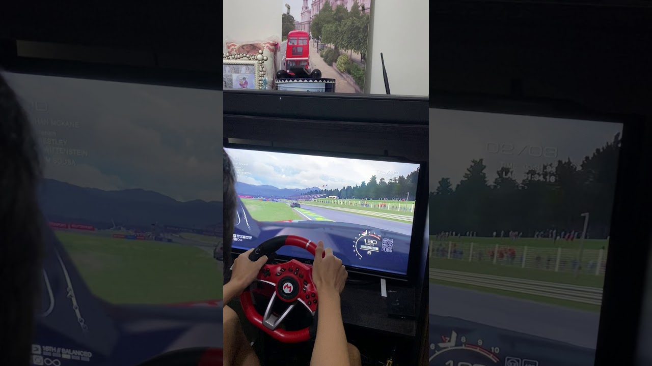 Grid AutoSport using Hori’s Mario Kart Steering Wheel Pro Nintendo Switch Gameplay Race with Pedal