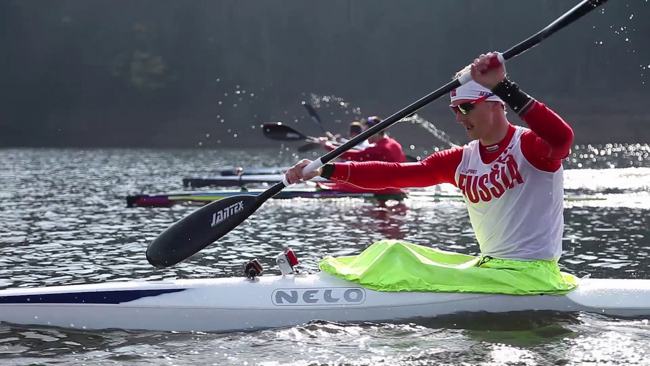 Training of kayak sprint mans russian team
