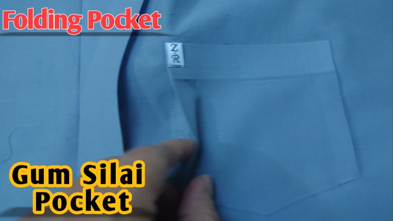 Gum silai Front Pocket ll Folding Pocket banane ka tarika....