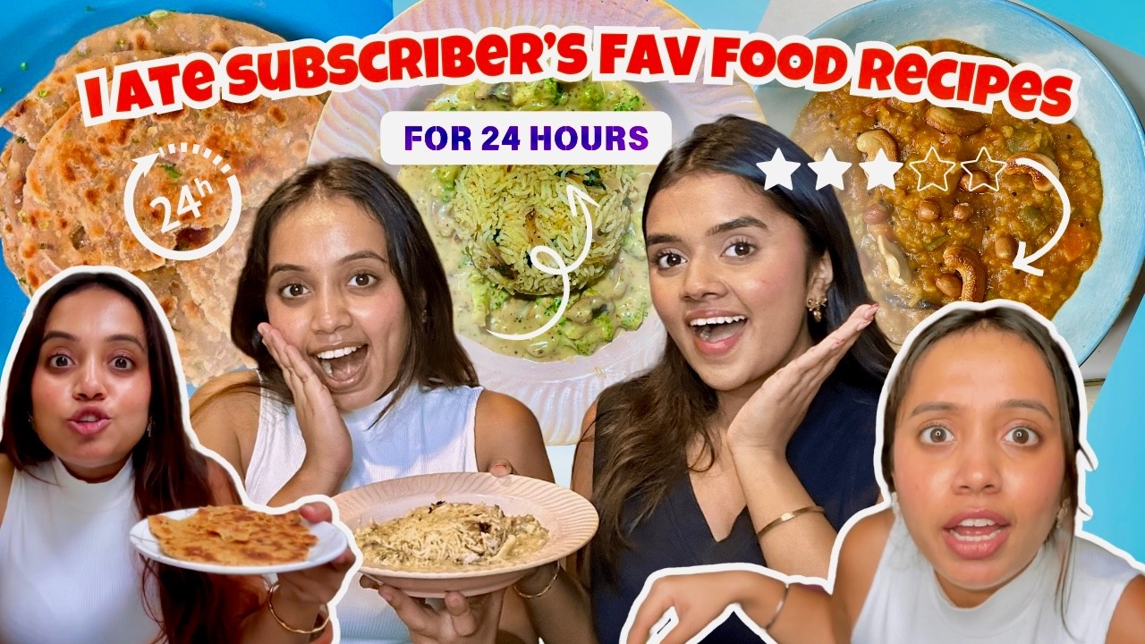 I ate my subscribers favourite recipes for 24 HOURS🤤