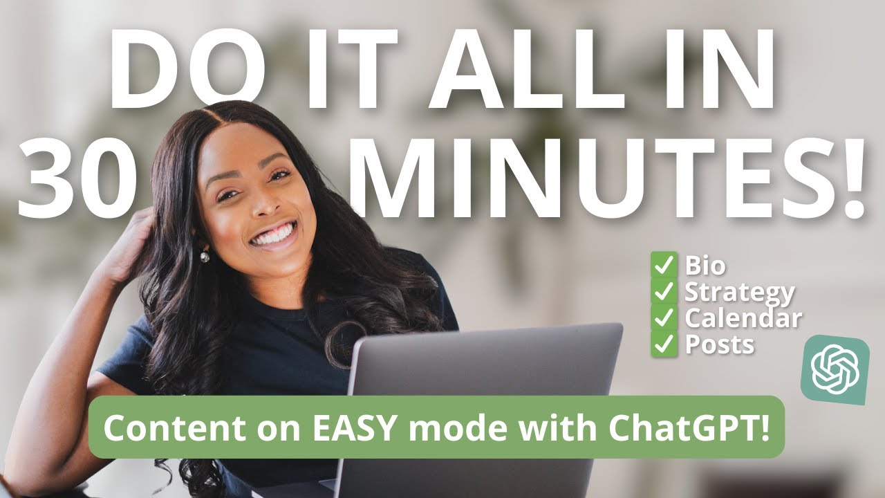 You’re working too hard! Let’s use ChatGPT to build your content strategy, calendar + posts FAST.