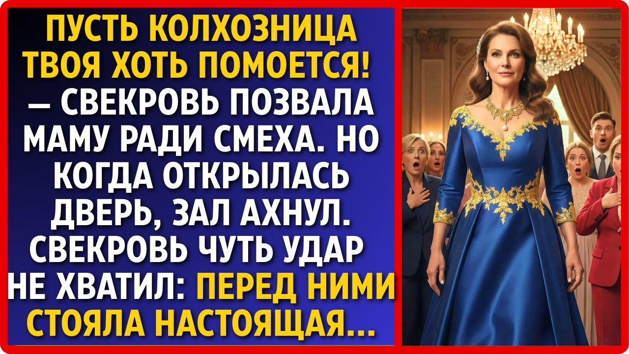 Свекровь хотела опозорить «колхозницу», но опозорилась сама. Когда моя мама вошла в зал, все ахнули.