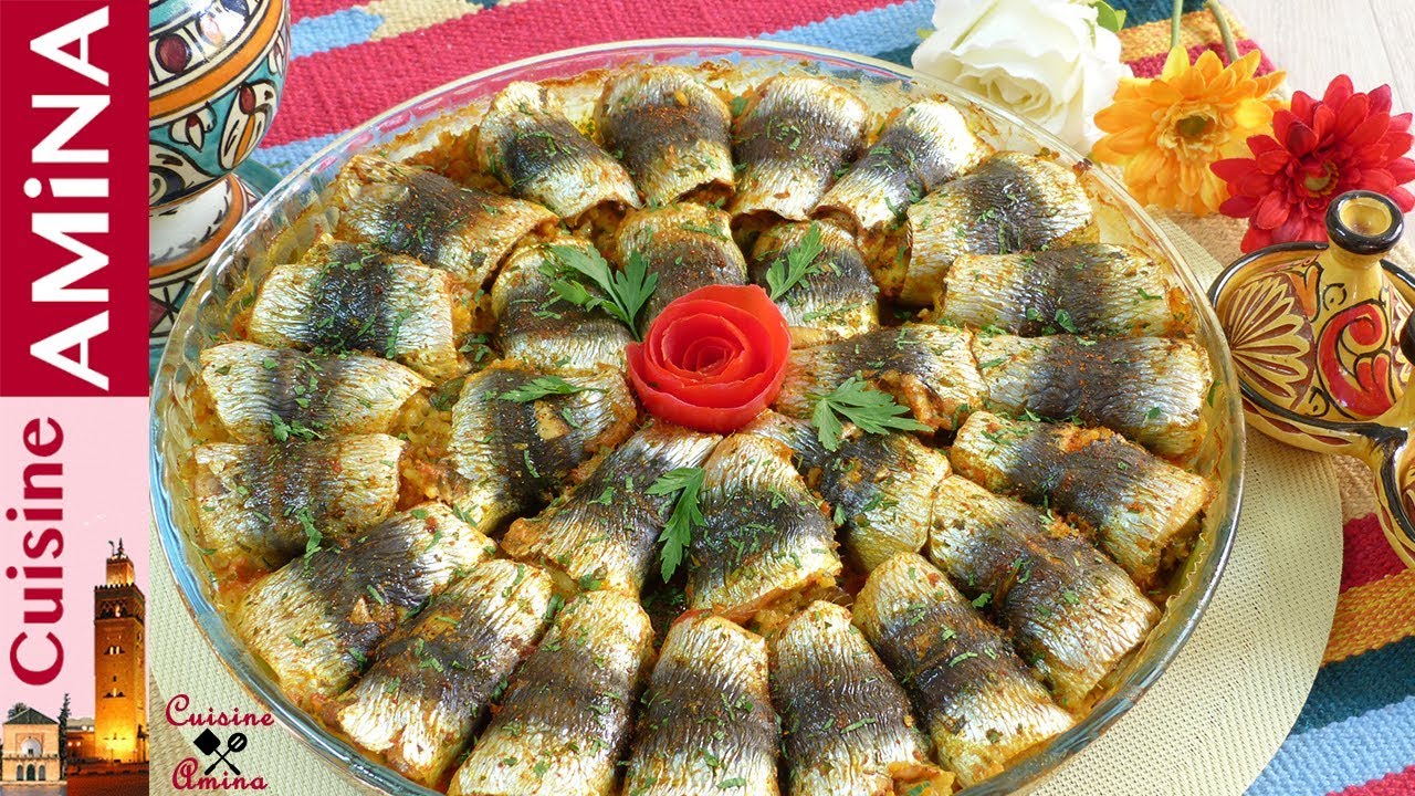 أروع سردين معمر في الفرن جد شهي بشرمولة رائعة و لذيذة - مطبخ أمينة المراكشية
