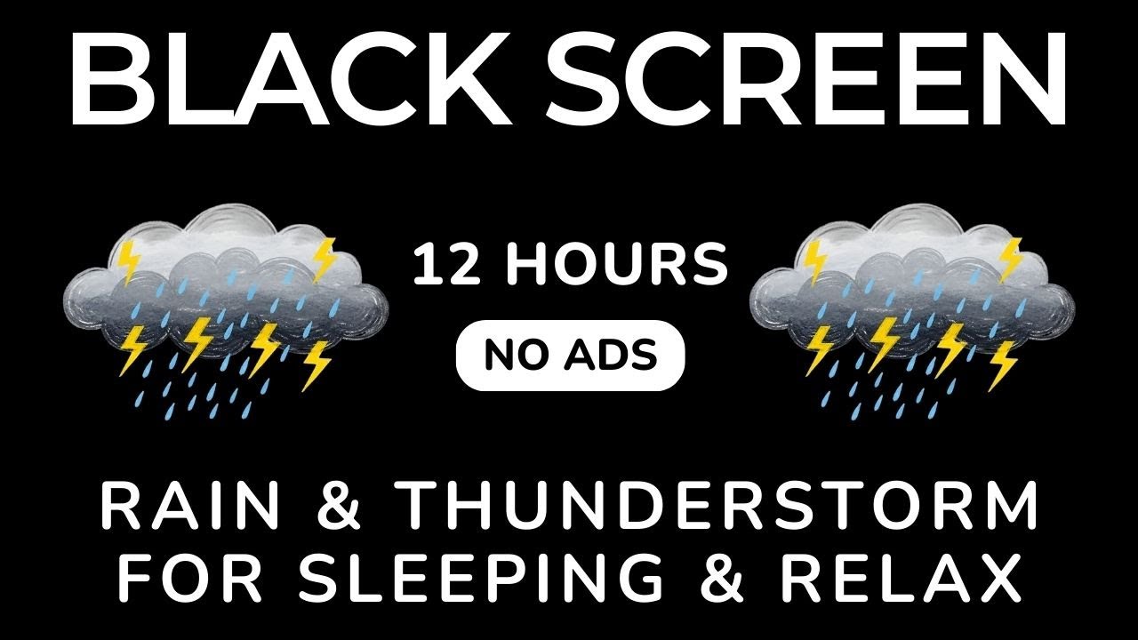 🔴 Heavy Rain Sounds for Deep Sleep - Relaxation and Stress Reduction | Black Screen