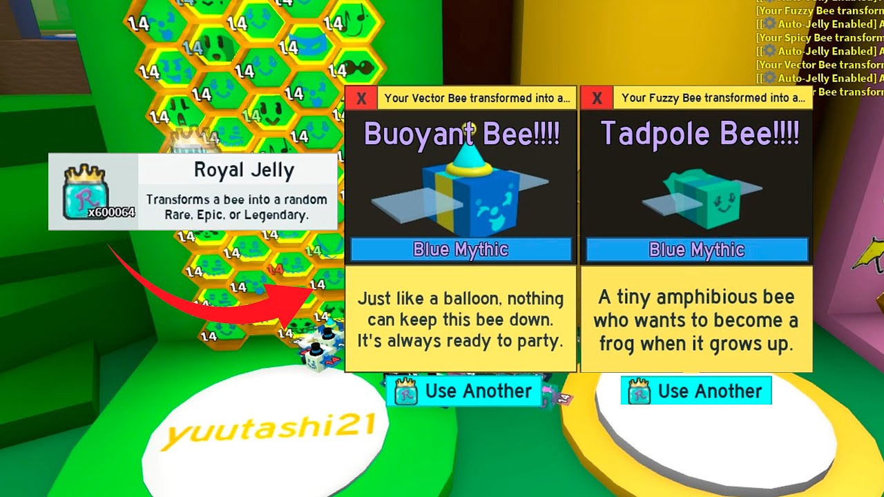 Spending 600k in Royal Jellies to blue hive! Bee Swarm Simulator