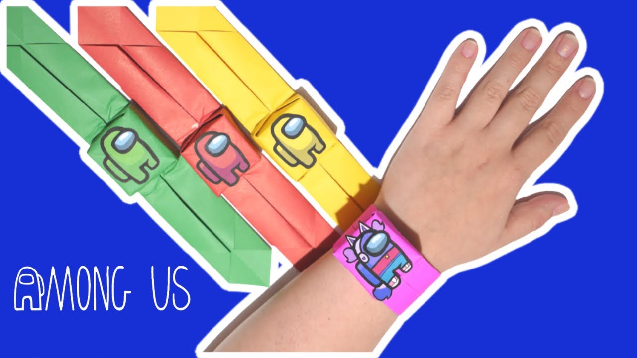 PULSERA AMONG US DE PAPEL || ORIGAMI FÁCIL