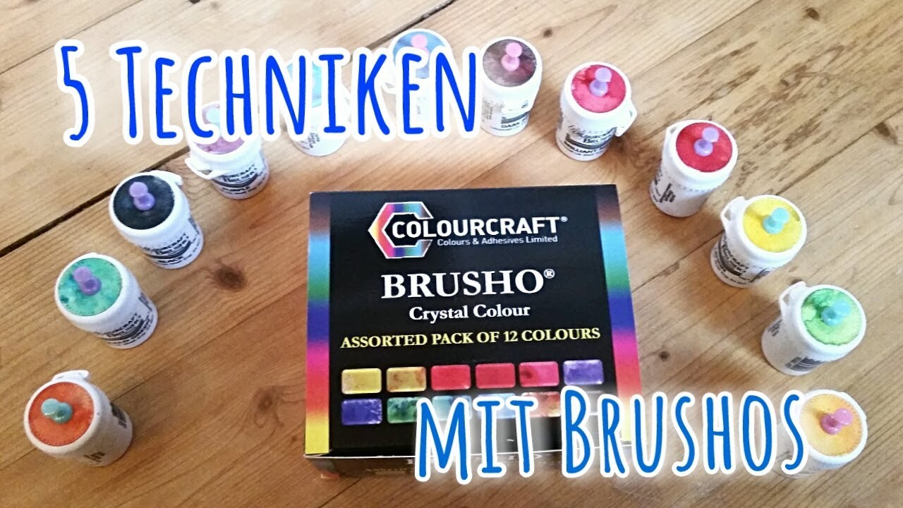 Brusho Crystal Colours | 5 Techniken | stampin up