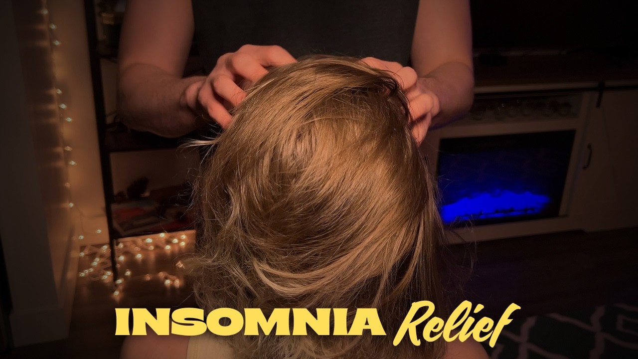 Scalp Massage for Deep Sleep & Insomnia Relief | Gentle Sounds (No Talking)