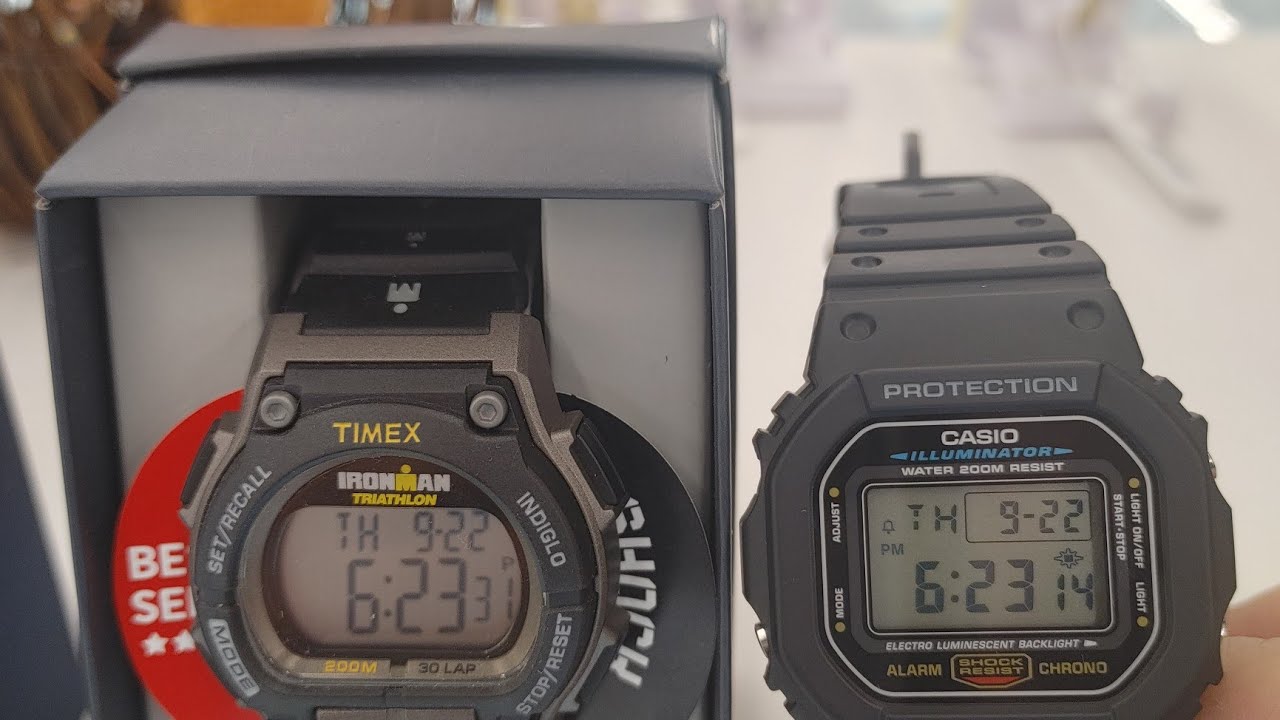 Timex Ironman shock at Walmart versus 5600 Casio Square 200 m