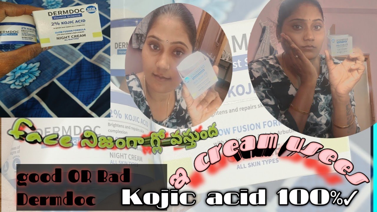 DERMADOC 2%Kojic acid Night cream #brightence skin whitening repair cream#pmdiaries79 