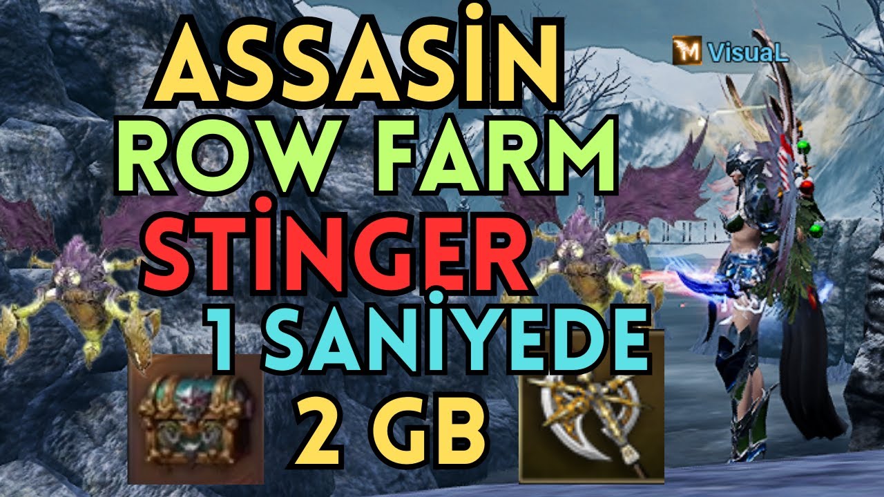 RİSE ONLİNE ASSASİN ROW FARMI STİNGER SAATE KAÇ M ? HİROİC ZİNDAN / KUTU KIRDIRMA - 50 KILL PK