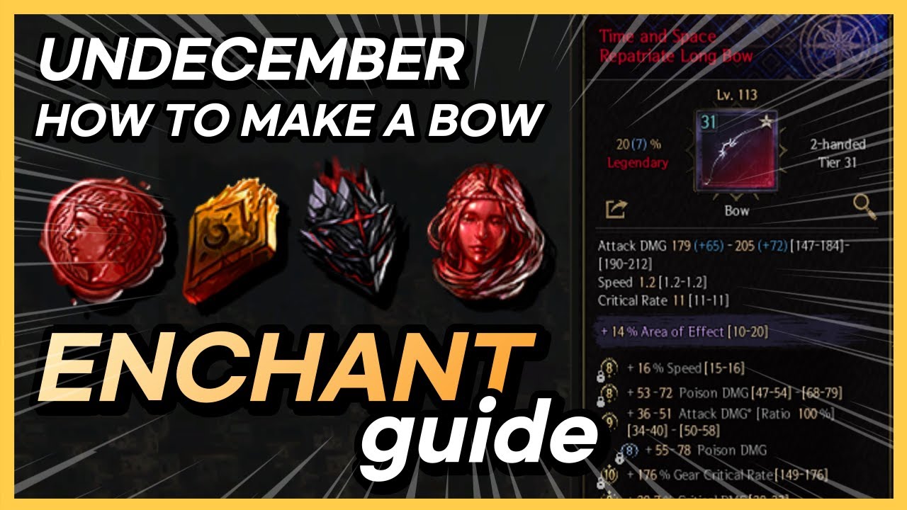 [UNDECEMBER] Руководство по чарам, Как сделать лук