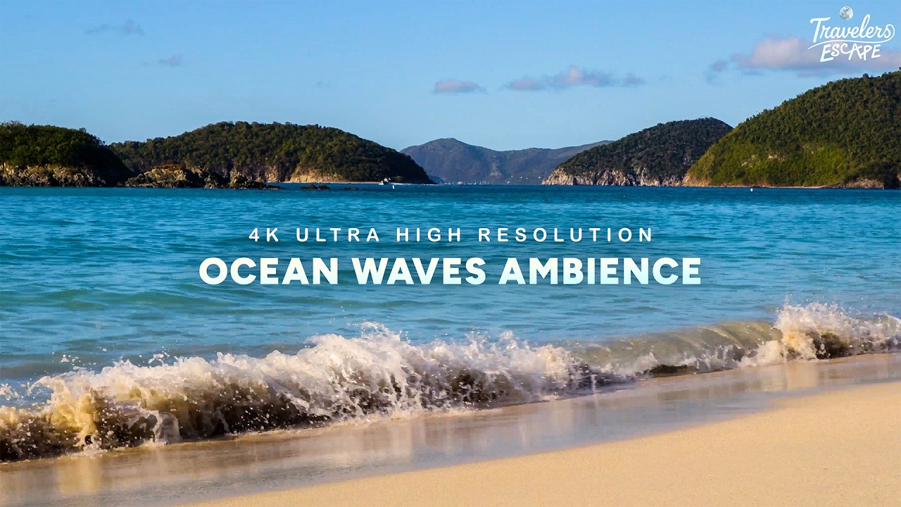 Tropical Ocean Waves Ambience | 4K Waves for Relaxation 🌊
