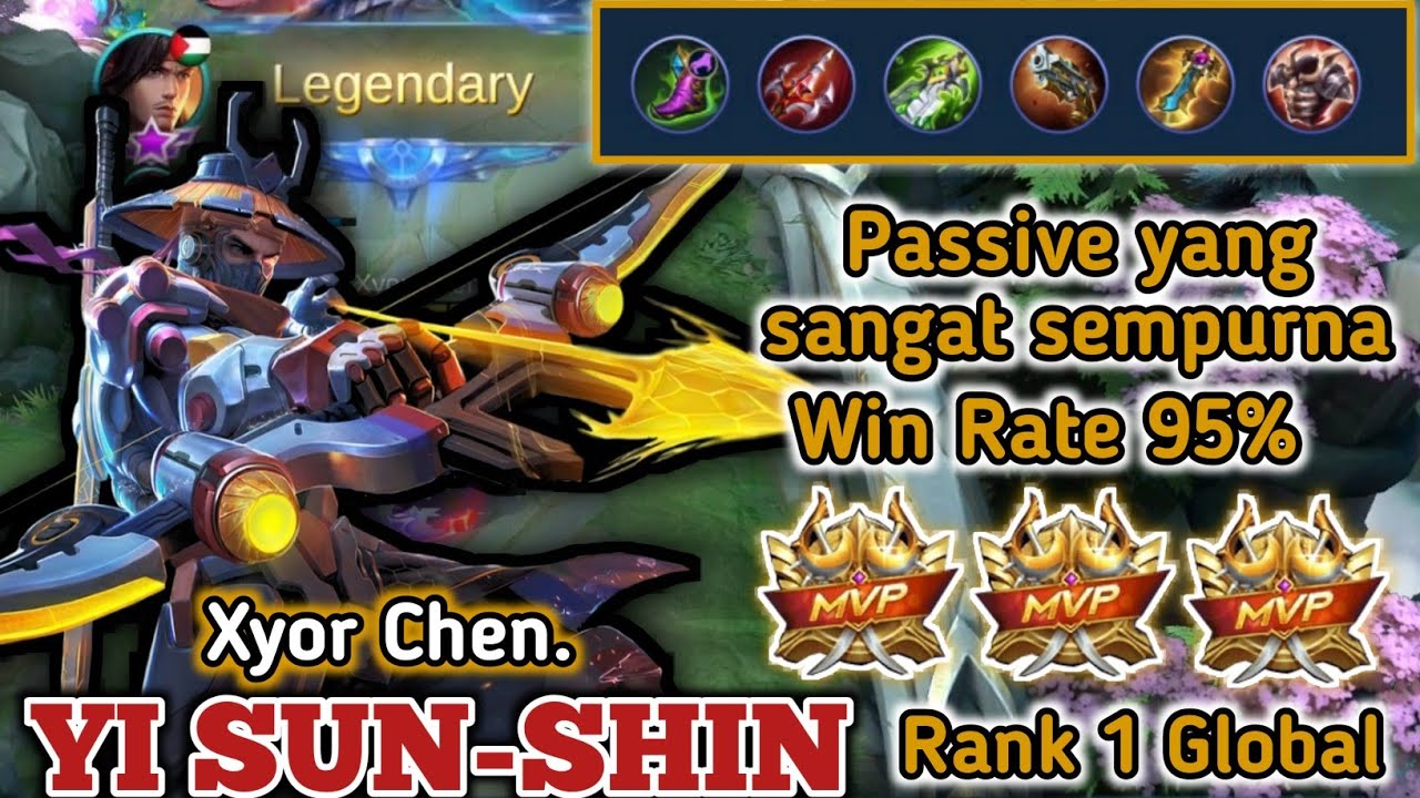 Win Rate 95% YI SUN SHIN Best Build | Top 1 Global Yi Sun-shin | Mobile Legends: Bang Bang