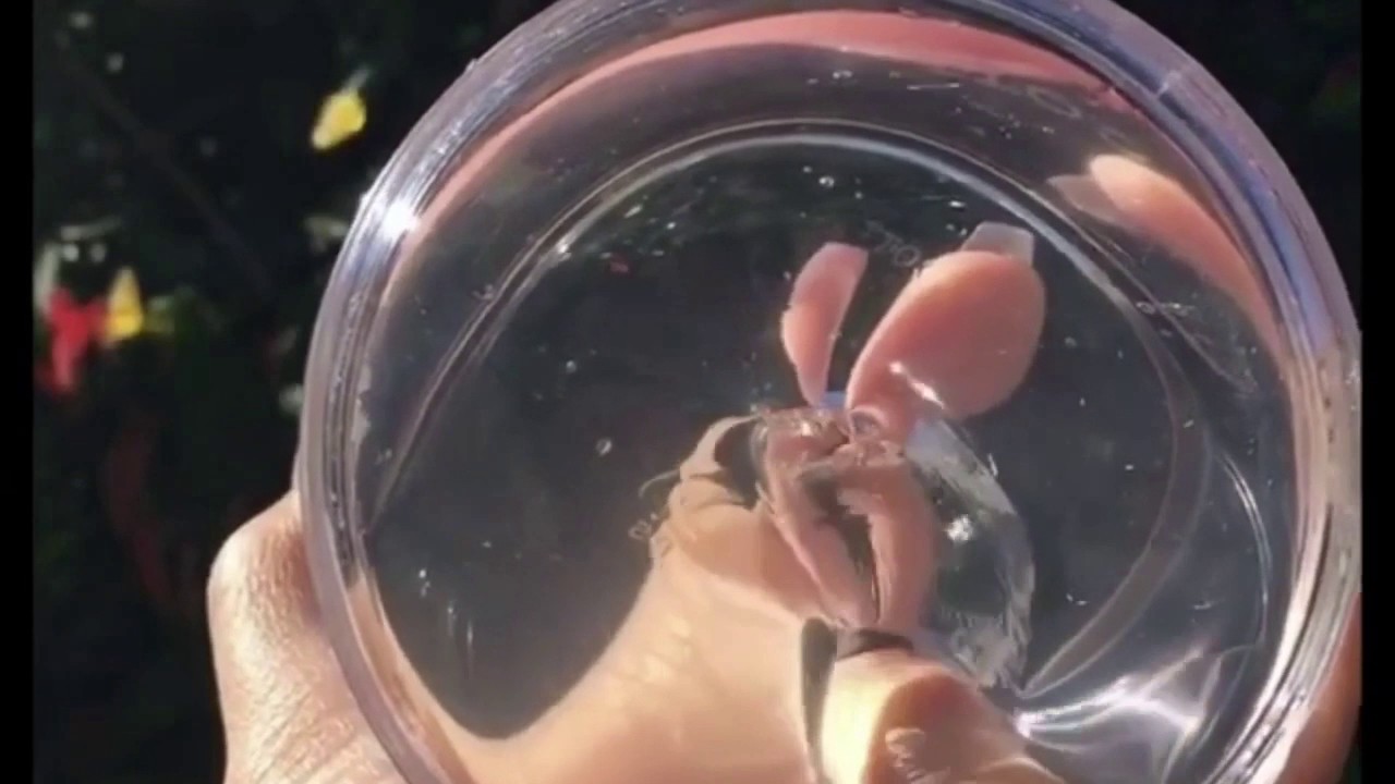 Super satisfying shine poking!Clear slime only!Clear Slime Poking|ASMR