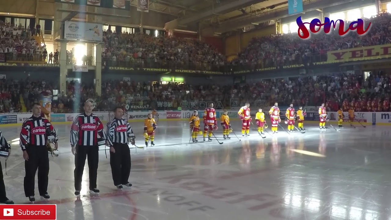 SLOVENSKÁ HYMNA / DUKLA TRENČÍN - HC 05 iClinic BANSKÁ BYSTRICA  / 6  : 0 / 20.4.2018