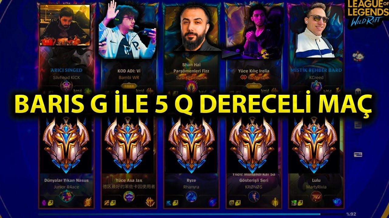 5v5 DERECELİ DE YOK ETTİK!?! BARIŞG FİZZ İLE WOMBO COMBO- Lol Wild Rift