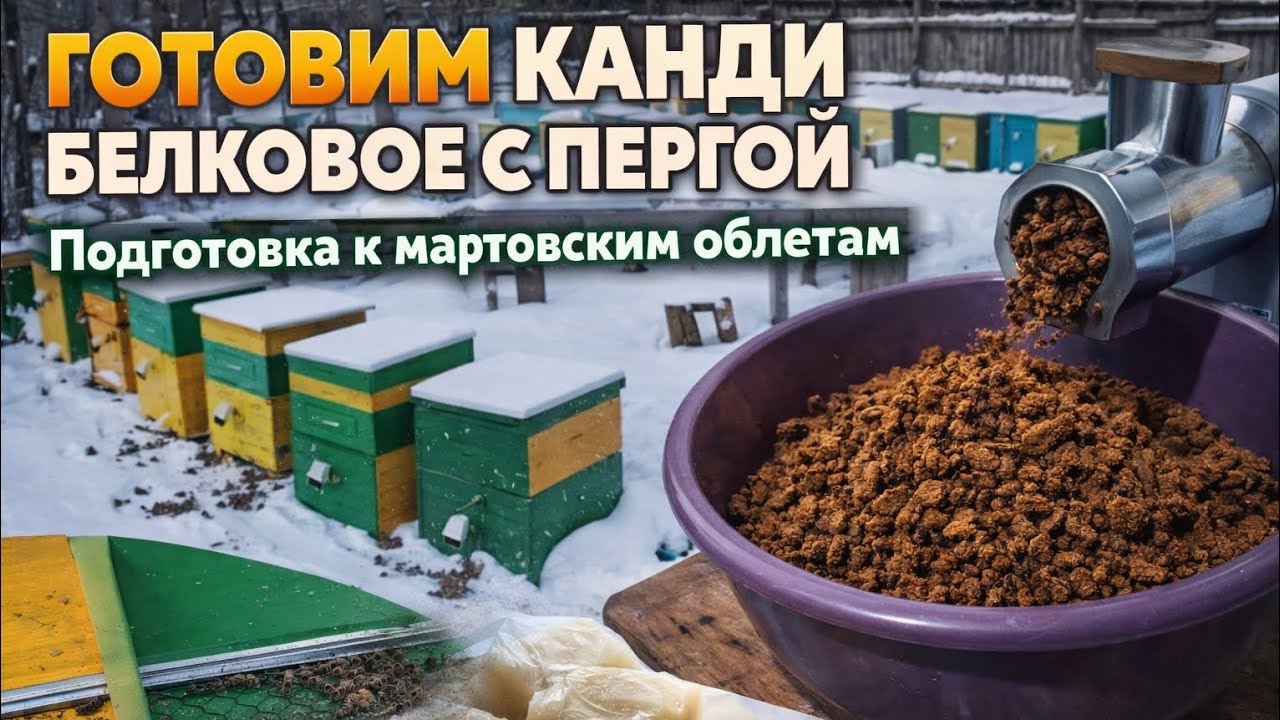 Готовим канди белковое с пергой. Подготовка к мартовским облетам.