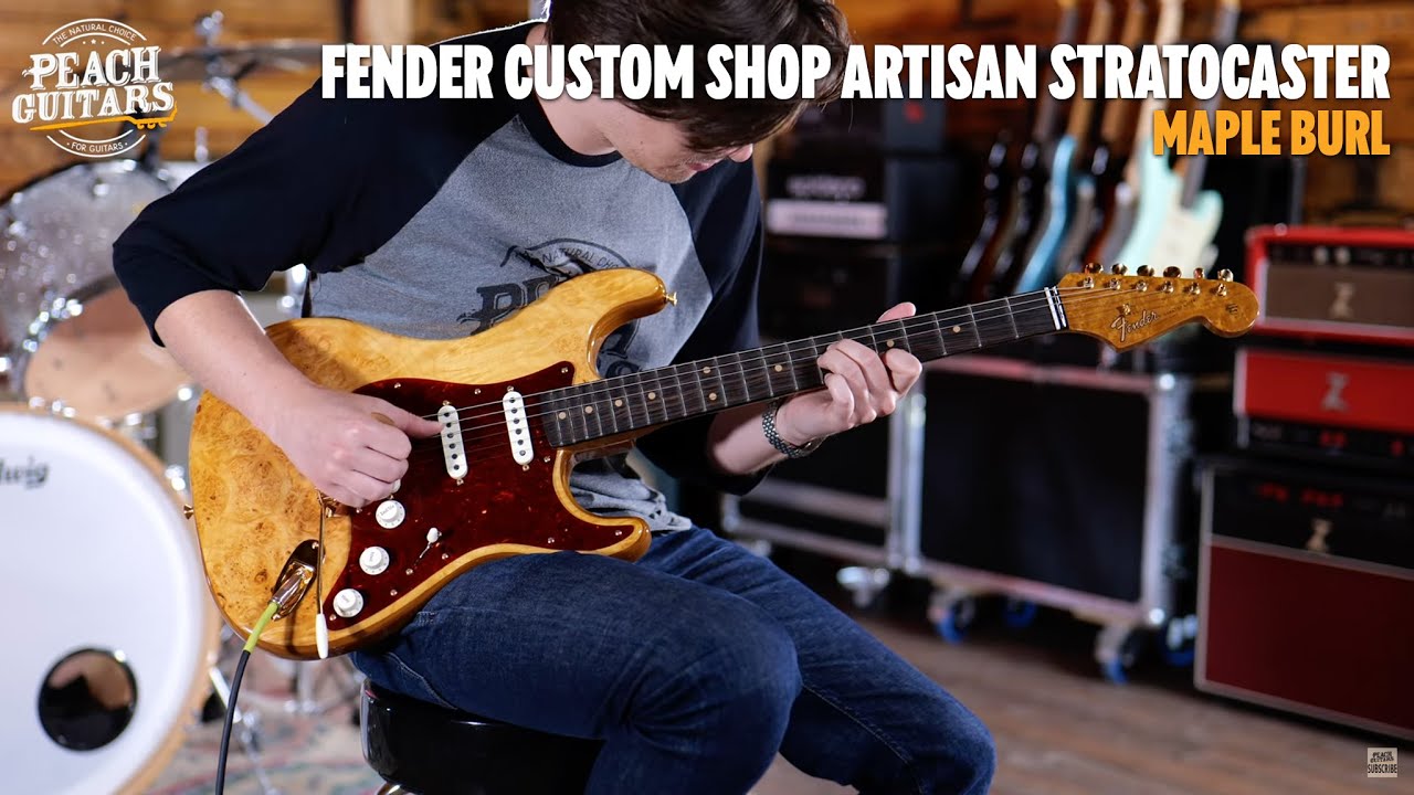 No Talking...Just Tones | Fender Custom Shop Artisan Maple Burl Strat