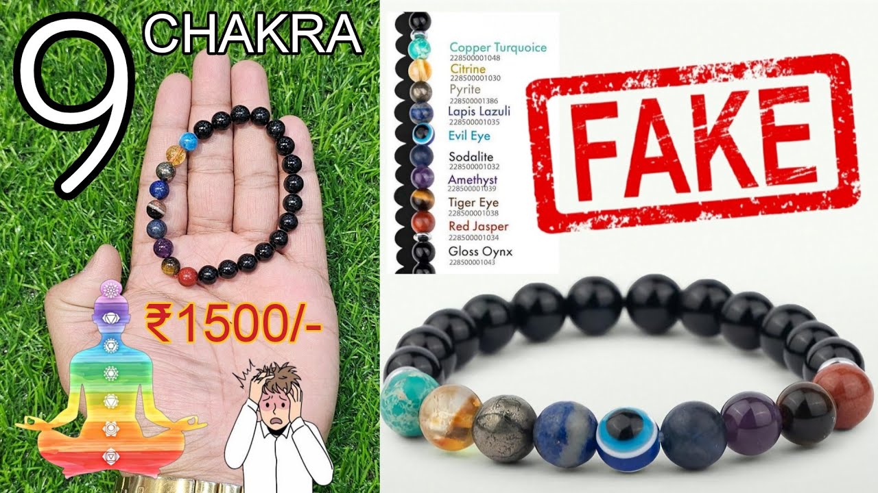 Real Vs Fake 9 Chakra Bracelet 🔮 WhatsApp: 9516065450