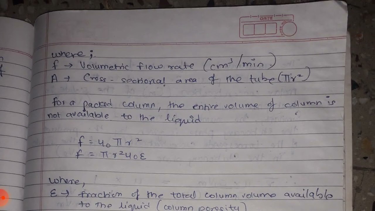 The Relationship between Volumetric flow rate and Linear flow velocity of Column Chromatography