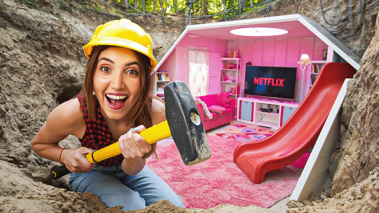 I Built a SECRET Survival Bunker for my Family!