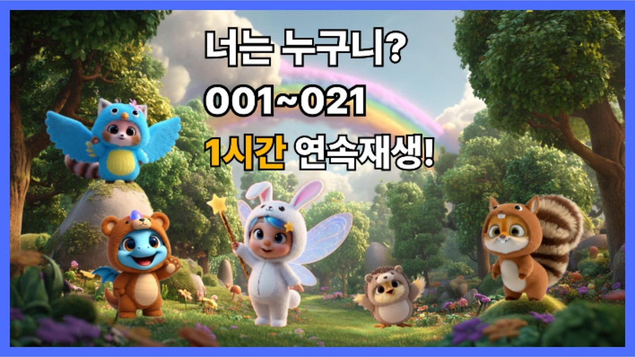 🎵 Melo&Meloo Kids | 너는 누구니? 001~021 전편 몰아보기 | 이름여행의 시작부터 토끼까지 🐰 1시간 12분 연속재생 (동요 시리즈)