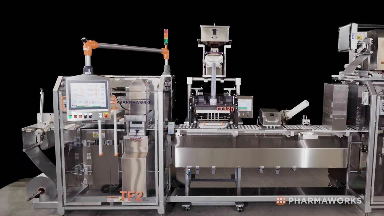 TF2 Blister Machine with FT320 Dedicated Tube-Style Feeder