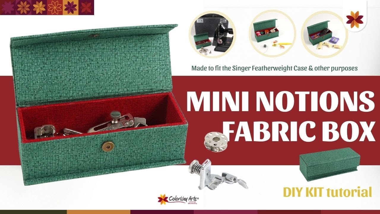 Making a cartonnage mini notions fabric box