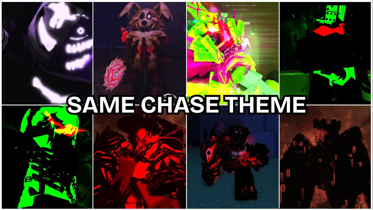 KILLER SKINS THAT SHARE THE SAME CHASE THEME | Roblox Forsaken