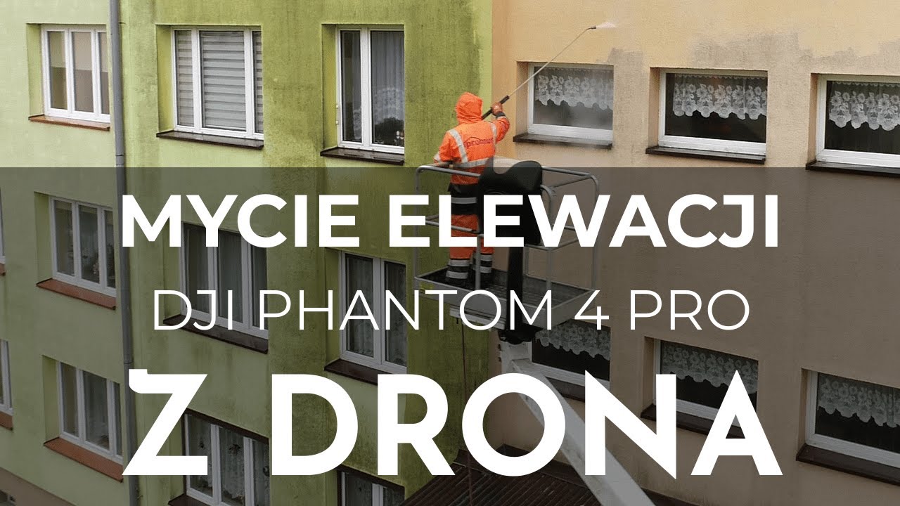 Mycie elewacji z glonów i zabrudzeń ✈️ Widok z drona DJI Phantom 4 PRO