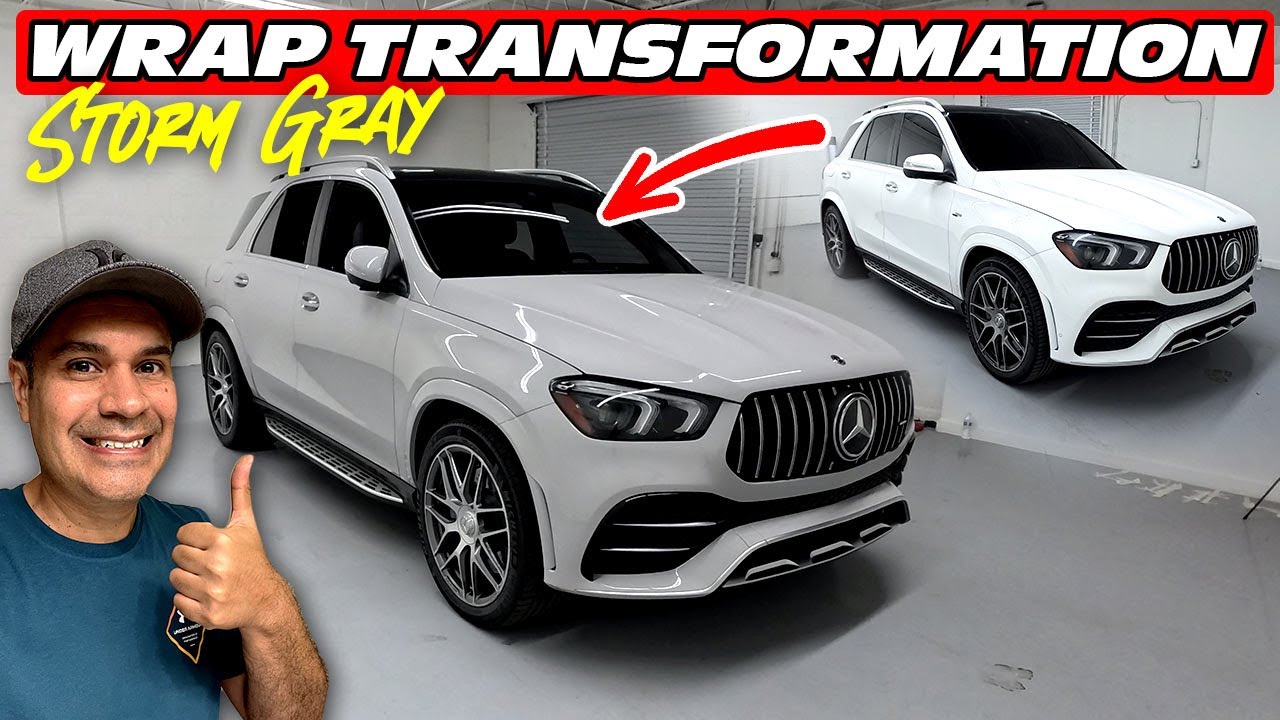 FULL WRAP Mercedes GLE AMG &bull; 3M 2080 Gloss Storm Gray Vinyl Wrap