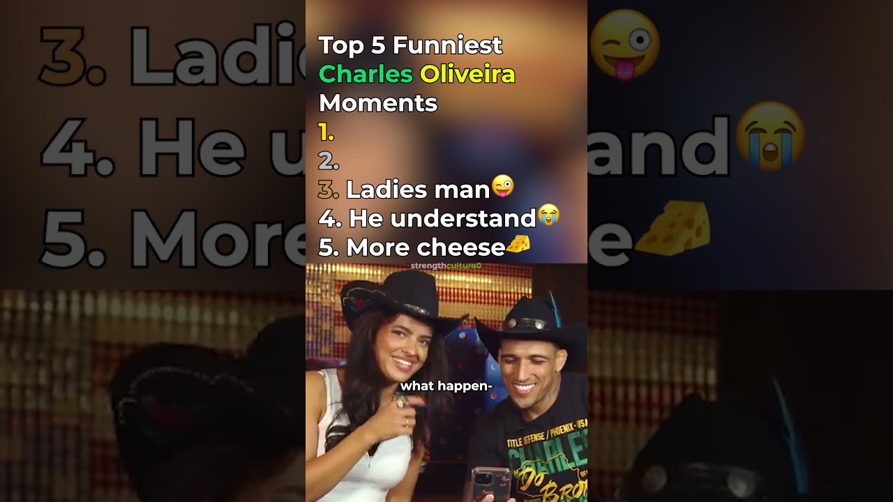 Charles Oliveira Top 5 Funny Moments 😭 #ufc #charlesoliveira #dobronx #ufc317