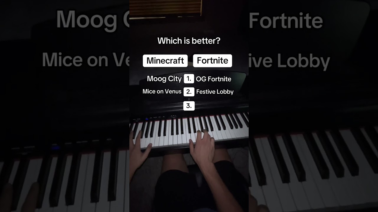 Minecraft vs Fortnite on piano, who wins? 🎹👇#piano #pianocover #minecraft #fortnite #nostalgia