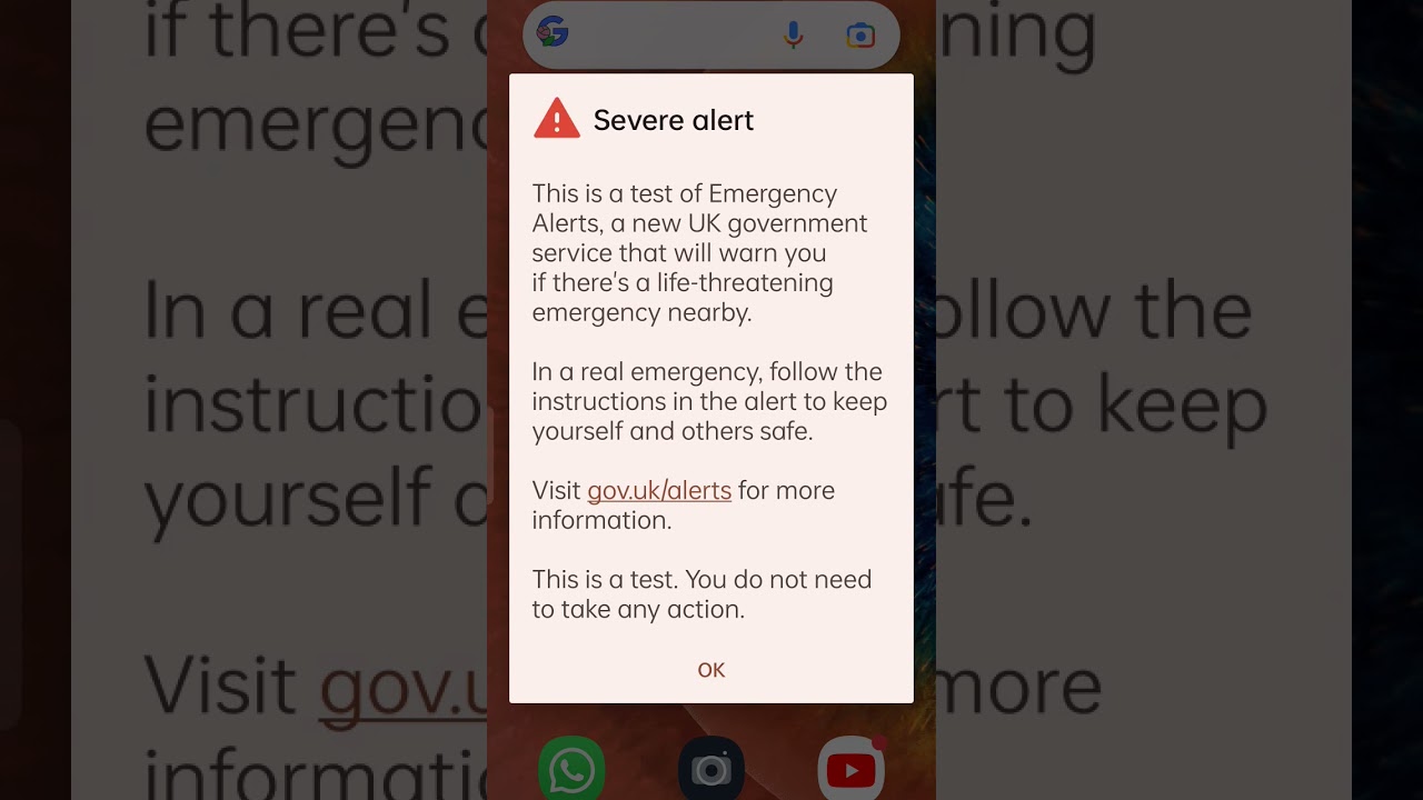 UK Mobile Phone EAS alert test #eas #beep #alert
