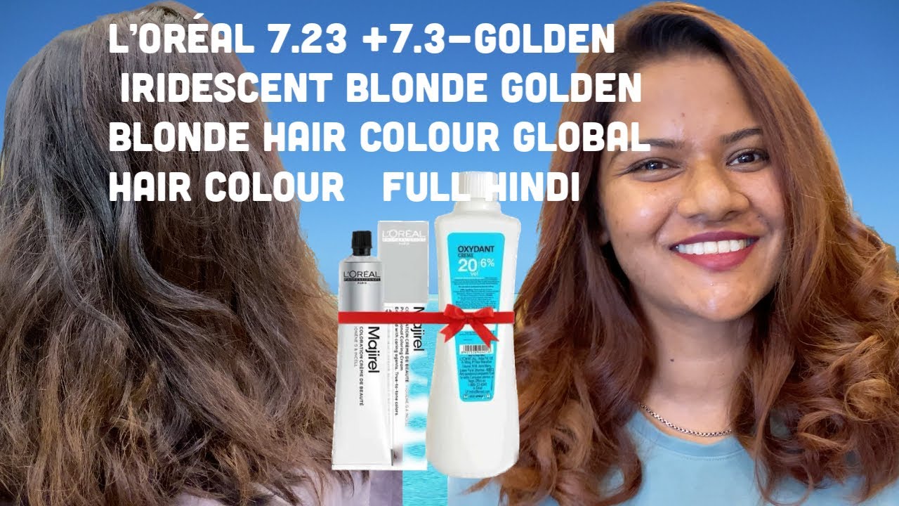 L’Oréal 7.23 +7.3-golden iridescent blonde Golden blonde hair colour global hair colour   Full Hindi