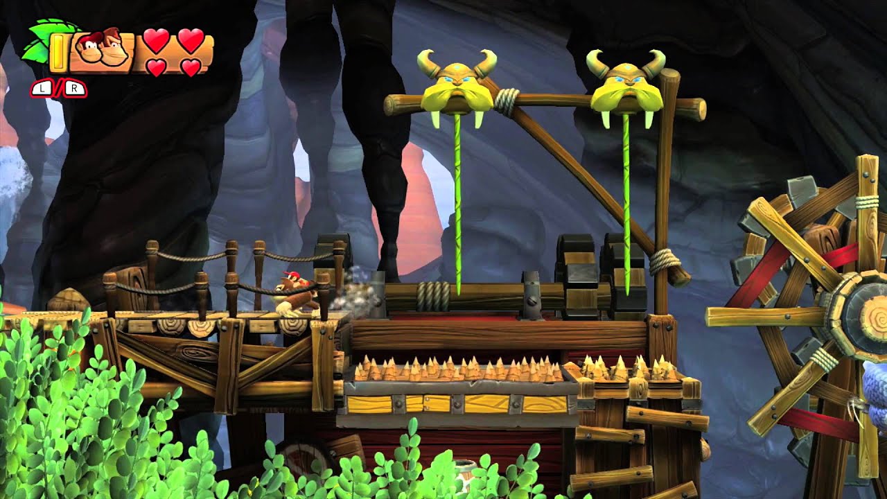 Donkey Kong Country: TF. Garganta mecánica 3-A - Gameplay - 100% puzzles y letras