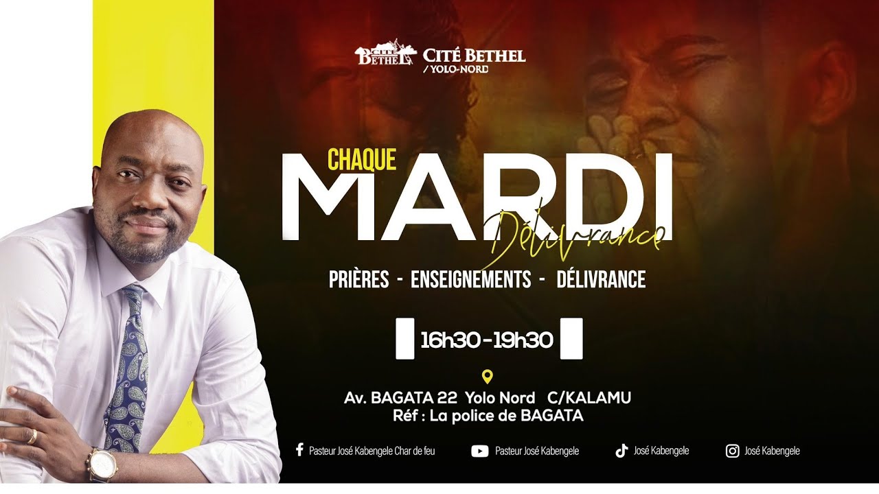 BIENVENUE DANS NOTRE CULTE DE MARDI DELIVRANCE ET DES FORTES PRIERES