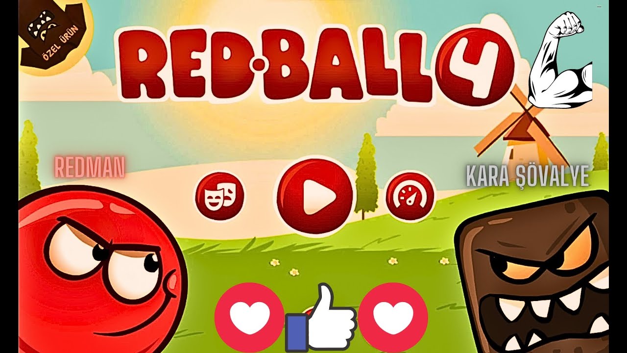 Kırmızı Top vs. Kara Ş&ouml;valye - Red Ball 4- Kırmızı Top Oyunu - REDMAN KARA Ş&Ouml;VALYEYE KARŞI