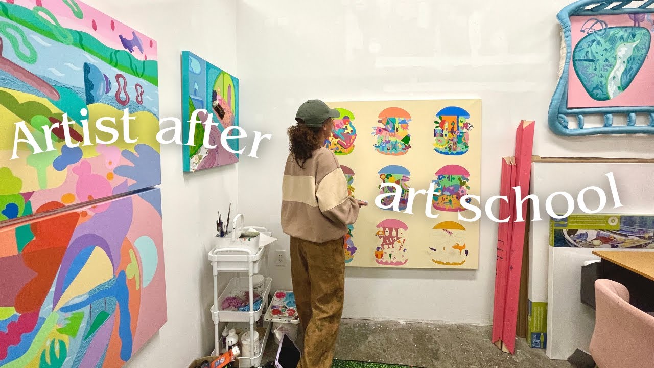 ART VLOG: Lots of painting🖌️ drawing, sewing and more