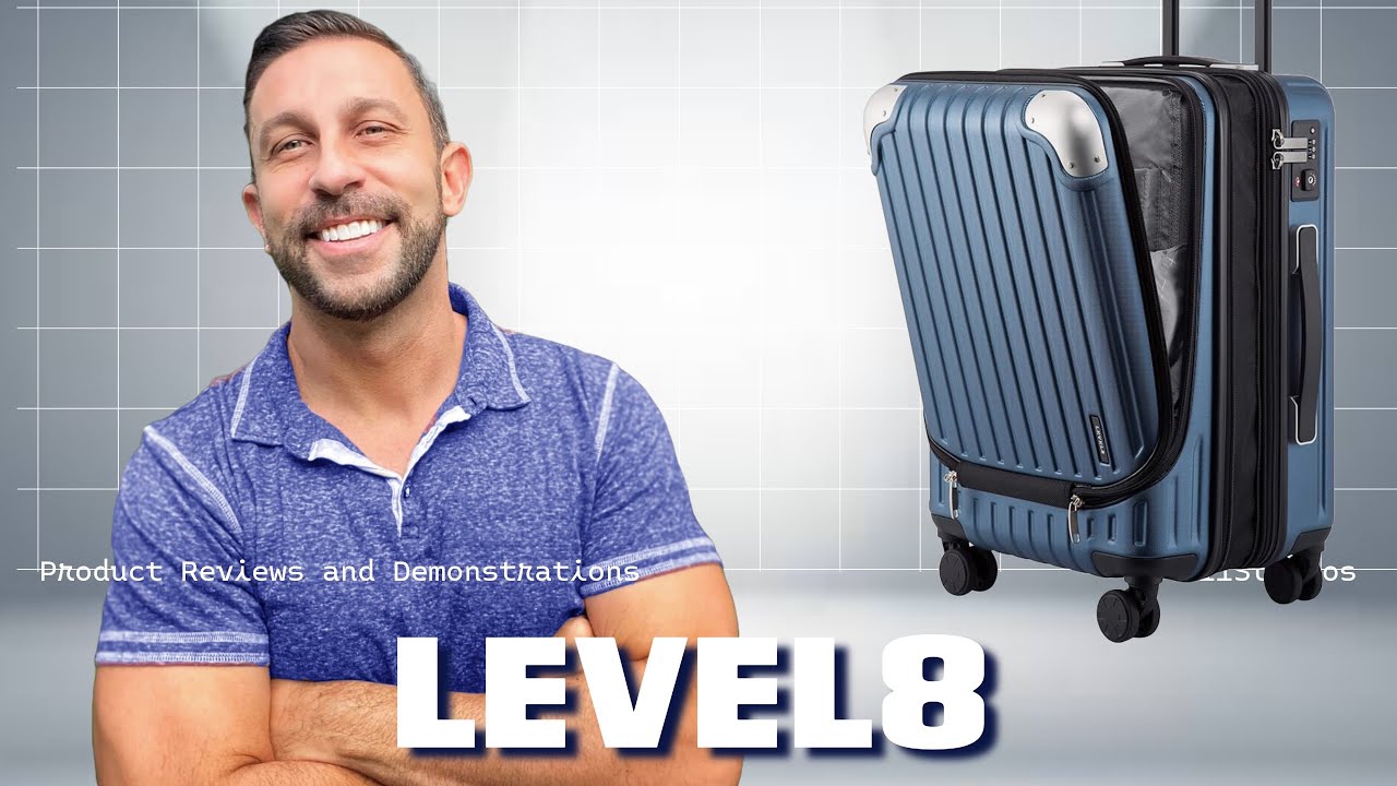 Чемодан Grace Carry On Luggage LEVEL8, одобренный авиалиниями, 20-дюймовый, с возможностью расшир...