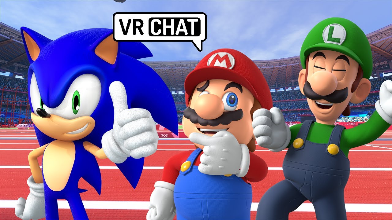 SONIC BUMPS INTO MARIO AND LUIGI IN VR CHAT OLD MEMORIES