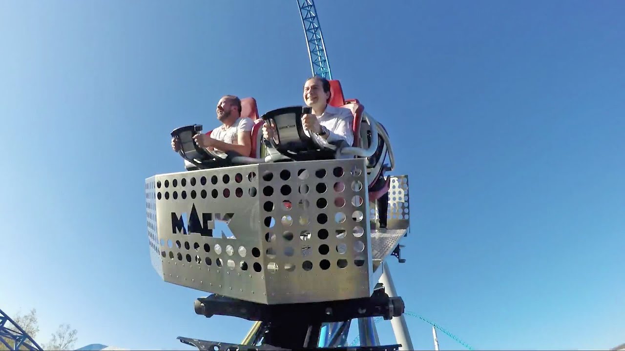 Blue Fire Roller Coaster With SPINNING Car! Mack Rides Test!  Europa Park IAAPA 2015