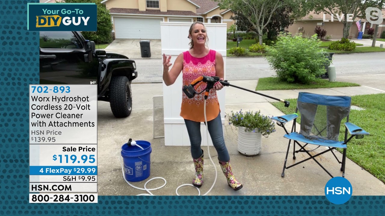 Worx Hydroshot Cordless 20Volt Power Cleaner with Attach...