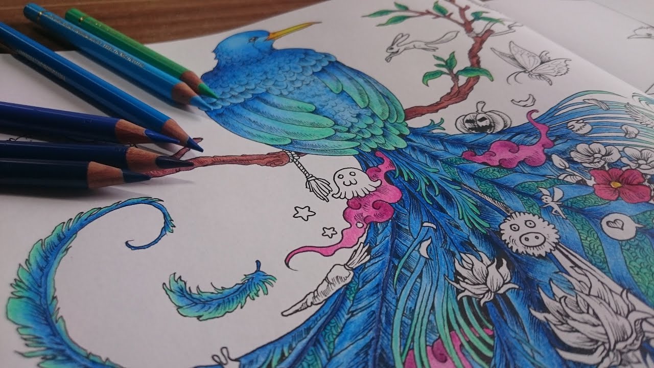 Coloring a Blue Bird - Animorphia - Kerby Rosanes